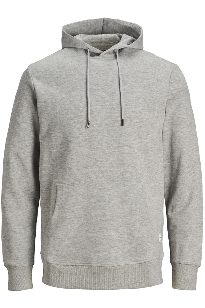 JJEBASIC SWEAT HOOD NOOS 12182537 LIGHT GREY MELANGE
